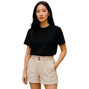 Rachel Rachel Roy Linen Shorts Cream Size M